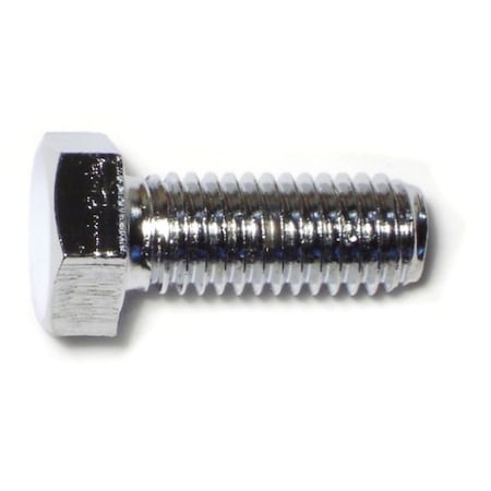Midwest Fastener Grade 5, 1/2"-13 Hex Head Cap Screw, Chrome Plated Steel, 1-1/4 in L, 5 PK 75343
